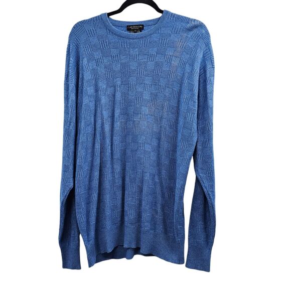 Clan Douglas Sweater Blue Cashmere Silk Large Scotland - Picture 3 of 9